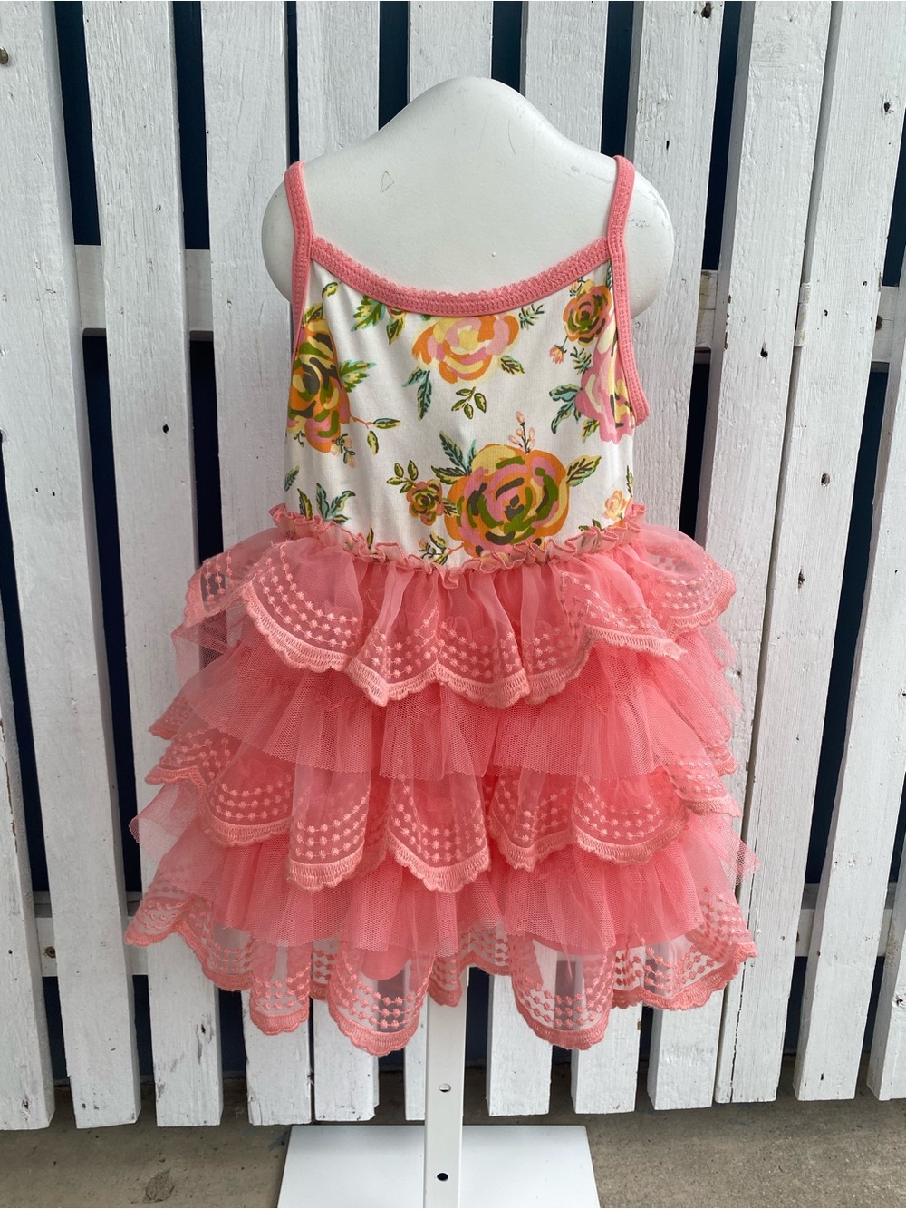Matilda Jane Pink and orange Floral dress Size 2